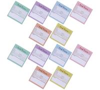 jojofuny 12pcs Self-stick Book Review Notepads 2.9in Portable Multi