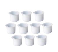 jojofuny 12pcs Silicone Measuring Cups 50ml Reusable Mixing Cups with Scale for DIY Crafts and Resin Art, White No Gaps Mixing Tools for Accurate Measurement