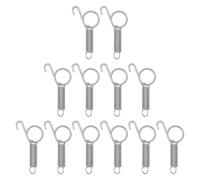 jojofuny 12pcs Stainless Steel Spring Hooks for Rabbit Cage Door Multi-function Pet Cage Fixing Hooks with Simple Structure for Rabbit Hutch Accessories