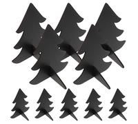 jojofuny 12pcs Wooden Christmas Tree Mini Chalkboard Labels Double-Sided Blackboard Signs for Wedding Table Organization Rustic Holiday Party Decor and DIY Crafts