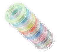 jojofuny 12Rolls Multi Function Luminous Embroidery Thread Sparkly Sewing Thread for DIY Crafts Skin Friendly Color Options for Stitching and Quilting