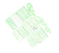 jojofuny 13Pcs Geometric Drawing Templates DIY Measuring Rulers Portable Hollow Stencil for School Office Architecture Drafting