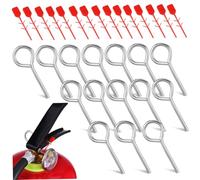 jojofuny 15 Sets Fire Extinguisher Lock Pins Metal Pull Pins Replacement for Fire Extinguishers Secure Hold Compliance Kit