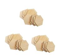 jojofuny 150 pcs Beech Wooden Hexagonal Pieces Ornaments for DIY Crafts Smooth Unfinished Wooden Shapes for Wedding Birthday Christmas Decorations and Creative Handmade Projects