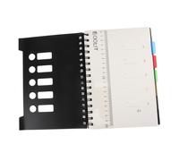 jojofuny 150 Sheets Spiral Notebook with PP Dividers College Ruled Black Wirebound Notepad for School Office Note Taking Stylish and Strong Construction for Students Professionals