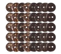 jojofuny 150pcs Clothing Repair Buttons Brown Rustic Coconut Shell Round 13mm Decorative Pattern Easy to Sew for Creative DIY Endeavors