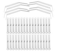 jojofuny 150pcs File Binding Clips Binder Spine Inserts Metal Binder Silver Well Polished Convenient Storage Large Capacity for Binding Multiple Sheets Home School Use