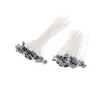 jojofuny 150pcs Handmade Candle Wicks Pre Waxed Candle Making Wicks for Kerosene Alcohol Lamps Each Easy to Cut Stable Burn for DIY Projects