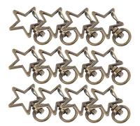 jojofuny 15pcs Creative Star Moon Heart Zinc Alloy Keychain Clips Snap Hook Accessories for DIY Crafts Easy to Open and Close for Bags and Key Rings
