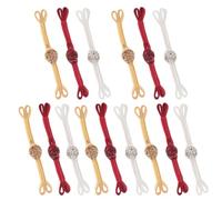 jojofuny 15pcs Handmade Chinese Cheongsam Buckles with Rhinestone Accents Vintage Knot Closure Buttons for Elegant Clothing Sewing Fasteners for Dresses and Costumes Cultural Embellishments