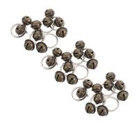 jojofuny 15pcs Small Copper Pet Bells for Dog Cat Collar Charm Accessories with Iron Ring Pendant, Metal Collar Bells for Training and Anti-lost Use