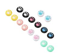 jojofuny 16pcs Cat Claw Cover Protection Joystick Cover Paw Pattern Analog Stick Nonslip Joystick Cap Compatible Switch for Controller Thumb Grips