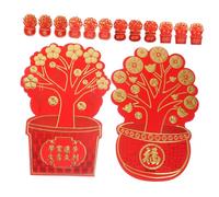 jojofuny 16pcs Creative Red Envelopes for Cash with Traditional Chinese Style Mixed Designs Red Pockets for Chinese Year Festival Gift Giving Prosperity Blessings and Writing Letter Paper