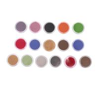 jojofuny 16pcs Eyeshadow Pigment Powder Random Color Nail Glitter for Art Skin Friendly Nail Pigment for Parties and DIY Crafting Shiny Finish Under Sun Random Color