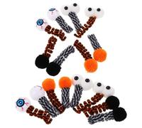 jojofuny 16pcs Halloween Kitten Spring Plush Spiral Springs Interactive Teething Chew for Indoor Cats Soft Safe Plush Exercise Enrichment