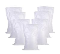 jojofuny 16pcs Waterproof Woven Sandbags Large Capacity Windproof Empty Sandbags for Flooding and Outdoor Anti-flood Protection White 35x60cm