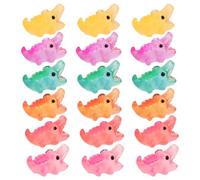 jojofuny 18pcs Mini Resin Animal Figurines Glow in The Dark Crocodile Sculptures for Bonsai Decorations Micro Landscape Ornaments Fairy Garden DIY Patio Statues Random Color