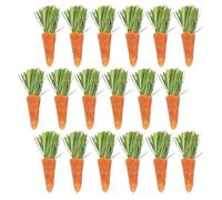 jojofuny 18pcs Small Pet Chew Carrots for Hamsters and Rabbits, Synthetic Material Teeth Cleaning Sticks to Reduce Loneliness and Promote Healthy Teeth