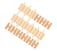 jojofuny 18pcs Wooden Train Track Accessories for Years and Up Sturdy Wood Railway Educational Playthings Compatible with Thomas and Chuggington