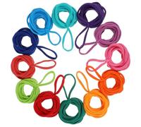 jojofuny 192pcs Elastic Loom Bands Weaving Refill Pack with Bright Colors for DIY Potholder Crafts and Heat Insulation Pads Handicraft Kit