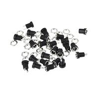 jojofuny 1bag Dc Power Socket Bag Panel Mount Connector for Dc Power Adapter and Connector Adapter Electric Jack Plug Black for Car Use