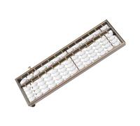 jojofuny 1Pc Digits Rods Abacus Silver Aluminum Alloy Math Learning Educational for Students Accountants Brain Development Tool for Numeracy Skills for Teachers Abacus
