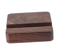 jojofuny 1pc the lazy Wooden Phone Bracket cell phone phone holder phone holders for your car Black walnut Desktop Cellphone Support Holder wooden bracket desktop Telephone