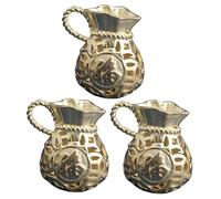 jojofuny 1set Brass Money Bag Keychain Charms Antique Pendant for DIY Crafting Hanging Decor Durable Key Ring Accessories with Fine Details for Creative Use 3pcs