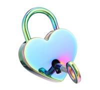 jojofuny 1set Heart-Shaped Wishing Lock Plated Couple Lock for Boy Girl for Jewelry Boxes Handbags and Diaries Unique for and Boys and Girls Style