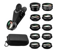 jojofuny 1set Mobile Phone Photo Lens Kit Wide Angle Macro Lenses for Smartphone Photography Compatible Phones Optical Aviation Shell for Detailed Close-ups