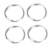 jojofuny 1set Stainless Steel Round Split Key Rings Flat Design Durable Key Chain Hoops for Crafts Jewelry Making and Fastener Connections 200pcs
