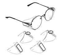jojofuny 2 Pairs Safety Side Shields for Eyeglasses Easy Installation Protective Wing Guards for Standard Safety Glasses and Sunglasses Comfortable Eye Protection Accessories