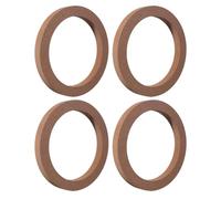 jojofuny 2 Pairs Speaker Adapter Ring Car Speaker Rings Wooden 5 Inch Shock-proof Brown DIY