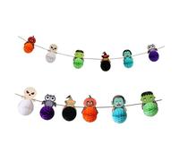 jojofuny 2 Pcs Halloween Party Decorations Pumpkin Lantern Hanging Balls Colorful Paperboard Banner for Game Halloween Banner