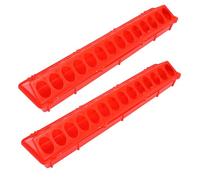 jojofuny 2 Pcs Poultry Feeding Troughs Food Containers Anti-spatter Feeders for Chickens Ducks Geese with Easy-clean Design