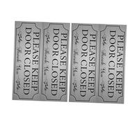 jojofuny 2 Pcs PVC Door Notice Sign Sticker Please Keep Gate Closed Decal for Restroom Storage Easy Adhesion and Removal