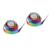 jojofuny 2 pcs Rainbow Nylon Coil Zipper Yards Gradient Colorful Simple Coil Zipper for Clothes DIY Sewing Projects Durable and Cut