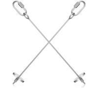 jojofuny 2 Pcs Stainless Steel Bird Fruit Skewers with Hook for Cage Hanging Budgie Treat Holders for Vegetables and Food Easy to Clean Foraging Sticks for Parakeets and Birds