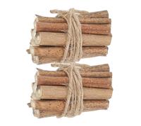 jojofuny 2 Pieces Miniature Winter Firewood Pile Figurines Dollhouse Accessories Winter Themed Tiny Firewood Decor for Festival and Mini Scene Decoration