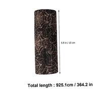 jojofuny 2 Rolls Halloween Spider Web Printed Tulle Ribbon Yards Each Black Orange and Black Gold DIY Decorative Gauze for Gift Wrapping and Party Decor