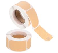jojofuny 2 Rolls Label Stickers Blank Label Sticker Kraft Paper Adhesive Easy to Peel Without Leaving Glue Residue Khaki Colour for Housewarming and Classification Plan