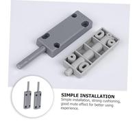 jojofuny 2 Sets Cabinet Buffers Abs Self-Spring Dampers for Closet and Furniture Light Grey Soft Close Push Open Door Catches with Strong Cushioning and Noise Reduction Easy Install