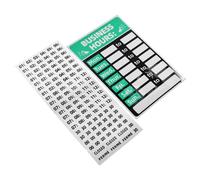 jojofuny 2 Sets Changeable Business Hours Sign with Adhesive Back Writable Office Door Sign for Retail Shops Easy Peel Stick for Restaurants Hotels Bars