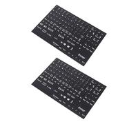 jojofuny 2 Sheets English Keyboard Stickers Full Key Layout Laptop and Desktop Computer Self-adhesive Peel-off Keyboard Letter Replacement