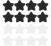 jojofuny 20 Pairs Silicone Eyeglasses Ear Grip Hooks Star Shape Non-slip Glasses Retainer for Soft Universal Glasses Holder Anti-slip Temple Tips in Black and White