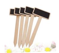 jojofuny 20 PCS Mini Wooden Chalkboard Plant Tags with Stakes Creative Decorative Blackboard Signs for Garden Flowers Succulent Pots Wedding and Home Decor Poplar Plywood Labels