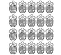 jojofuny 20 Pcs Vintage Egyptian Sacred Beetle Pendant Charms, Antique Bead Accessories for DIY Necklace and Bracelet Jewelry Making