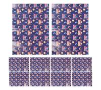 jojofuny 20 Sheets Eid Wrapping Paper Muslim Festival Wrap with Moon Star Mosque Design, Coated Paper with Smooth Surface for Islamic Festival Wrap Projects and Party Favors
