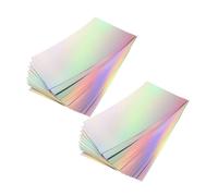 jojofuny 20 Sheets Holographic Paper Sheets for Crafts and Scrapbooking, Metallic Rainbow Cardstock Unique Texture and Flexible Design, 297x210mm Foil Paper for Creative Card Making