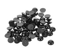 jojofuny 200pcs Black Flat Back Doll Eyes for Craft Making Expressive Plastic Half Round Eyes for Amigurumi Plush Doll Projects Scrapbooking Cabochon Accessories